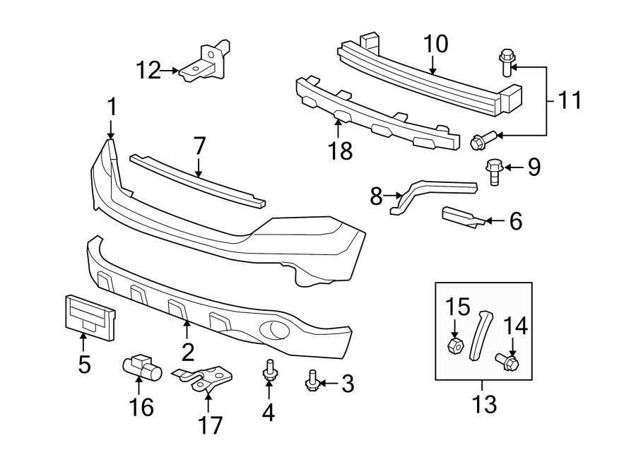 FRONT BUMPER. BUMPER & COMPONENTS.