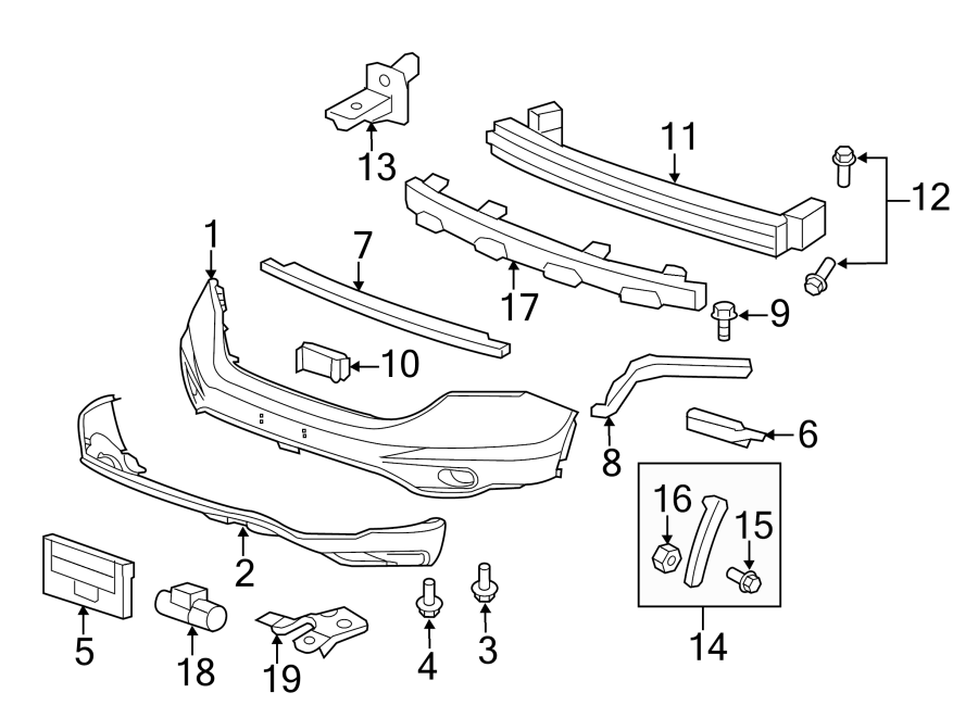 FRONT BUMPER. BUMPER & COMPONENTS.