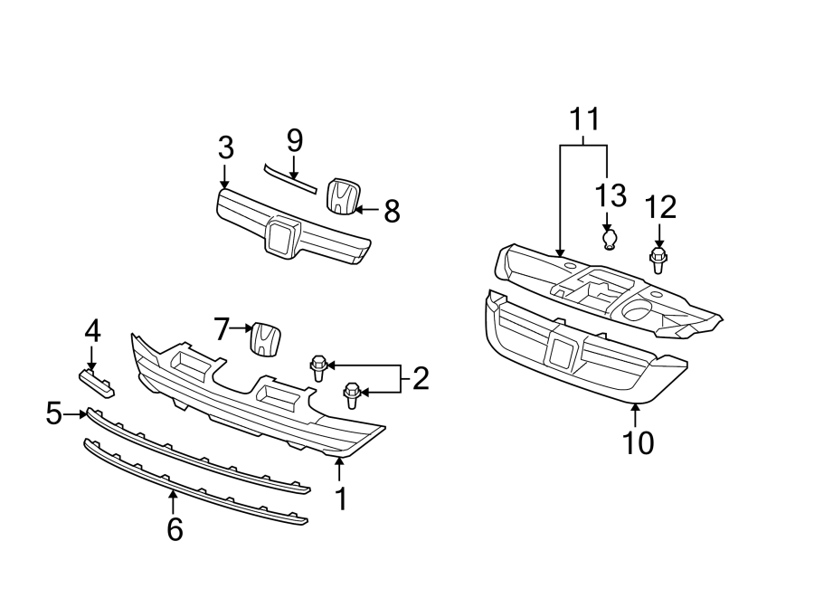 GRILLE & COMPONENTS.