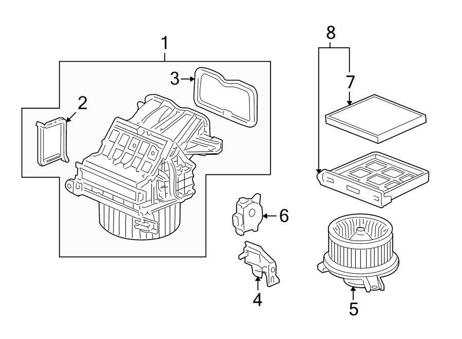 AIR CONDITIONER & HEATER. BLOWER MOTOR & FAN.