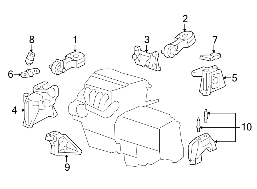 ENGINE / TRANSAXLE. ENGINE & TRANS MOUNTING.