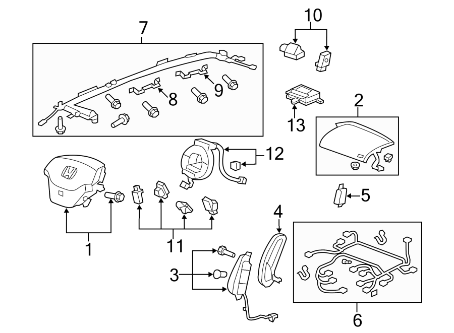 RESTRAINT SYSTEMS. AIR BAG COMPONENTS.