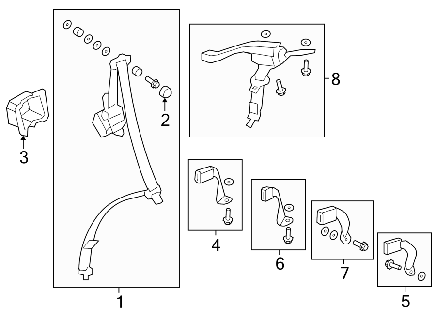 RESTRAINT SYSTEMS. REAR SEAT BELTS.