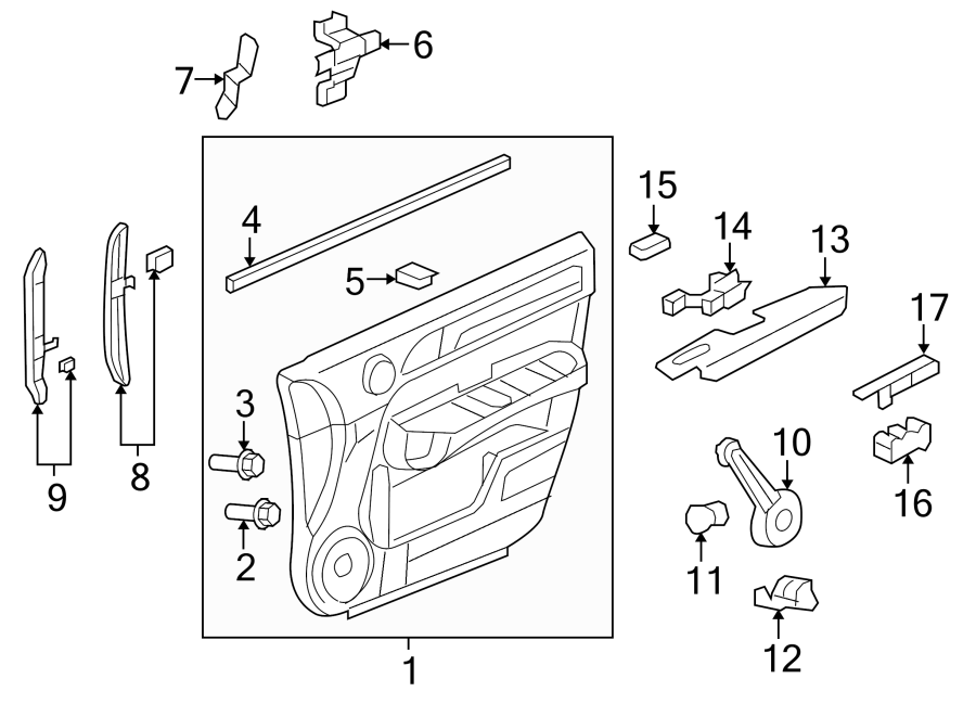 13FRONT DOOR. INTERIOR TRIM.https://images.simplepart.com/images/parts/motor/fullsize/4467405.png