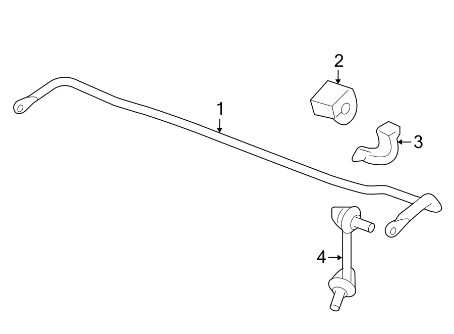 REAR SUSPENSION. STABILIZER BAR & COMPONENTS.