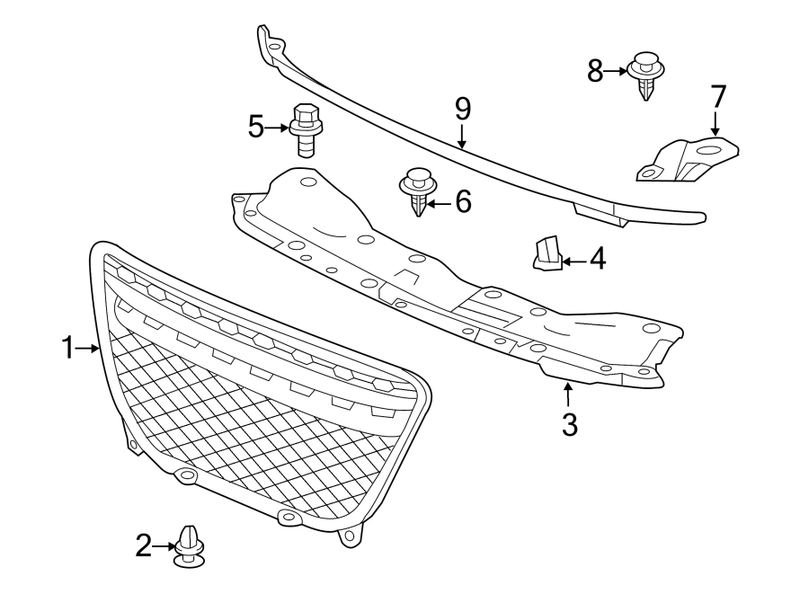 5FRONT BUMPER. GRILLE & COMPONENTS.https://images.simplepart.com/images/parts/motor/fullsize/4468015.png