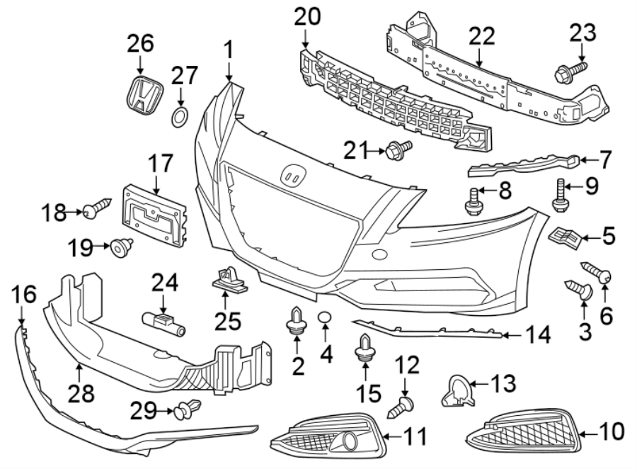 23FRONT BUMPER. BUMPER & COMPONENTS.https://images.simplepart.com/images/parts/motor/fullsize/4468016.png