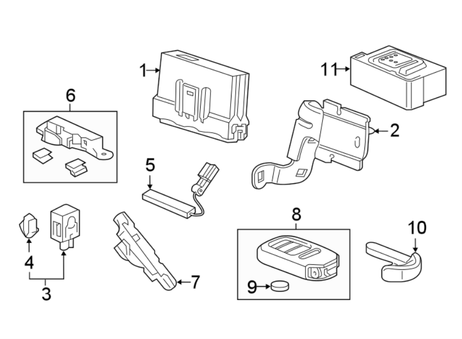 9KEYLESS ENTRY COMPONENTS.https://images.simplepart.com/images/parts/motor/fullsize/4468122.png