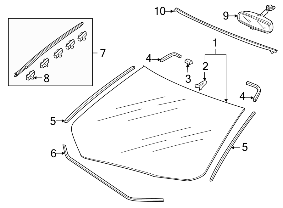 6WINDSHIELD. GLASS. REVEAL MOLDINGS.https://images.simplepart.com/images/parts/motor/fullsize/4468265.png