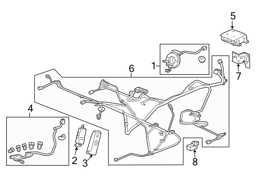 4RESTRAINT SYSTEMS. AIR BAG COMPONENTS.https://images.simplepart.com/images/parts/motor/fullsize/4468327.png