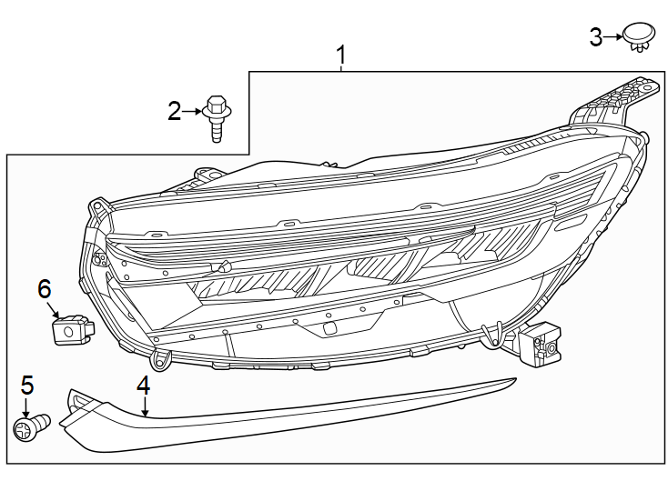 Front lamps. Headlamp components.