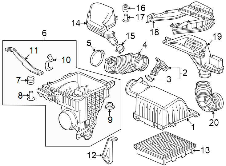 Engine / transaxle. Air intake.