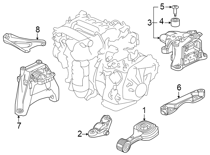 Engine / transaxle. Engine & TRANS mounting.