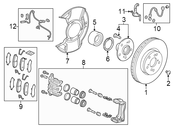 21Front suspension. Brake components.https://images.simplepart.com/images/parts/motor/fullsize/4469208.png