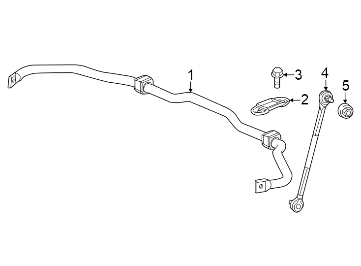 Front suspension. Stabilizer bar & components.