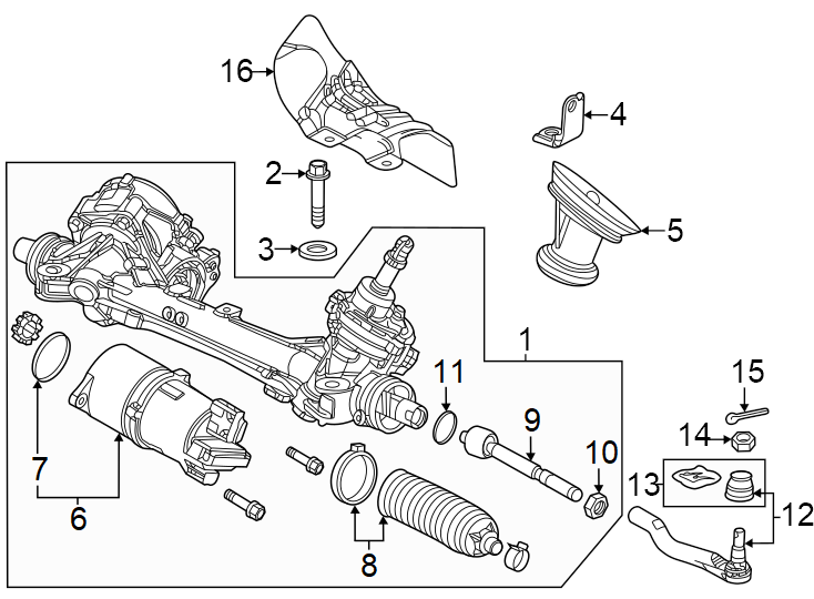 Steering gear & linkage.