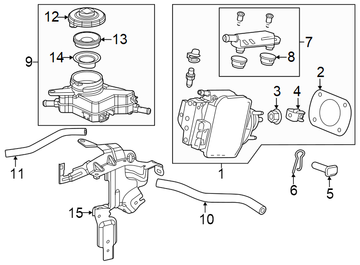 Cowl. Components on dash panel.