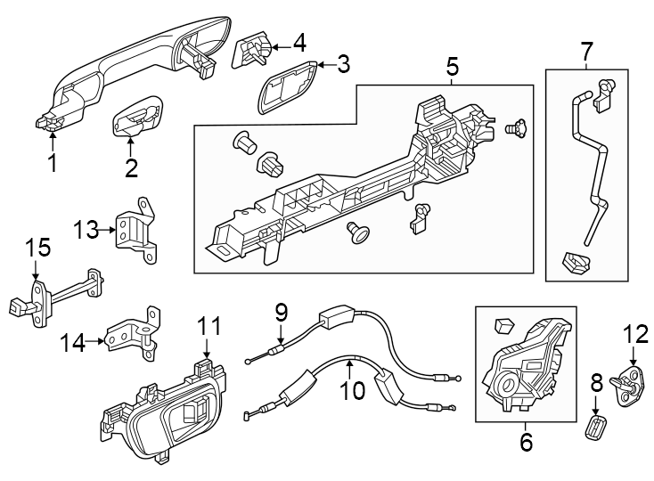 Rear door. Lock & hardware.