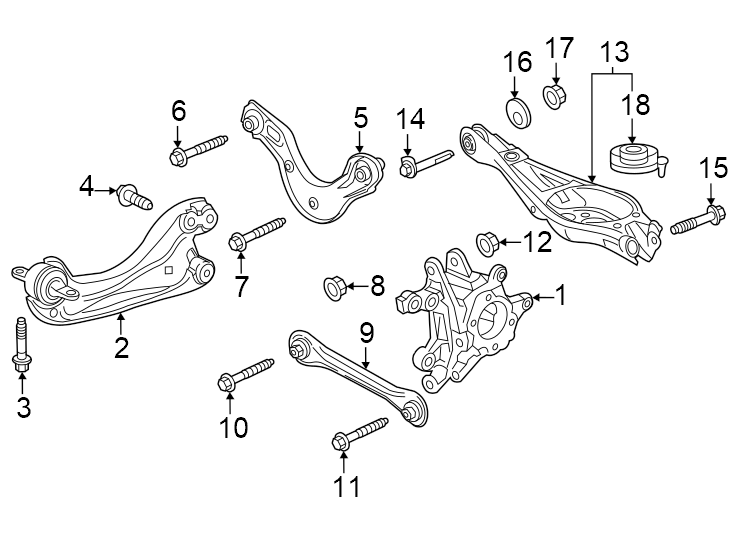 Rear suspension. Suspension components.