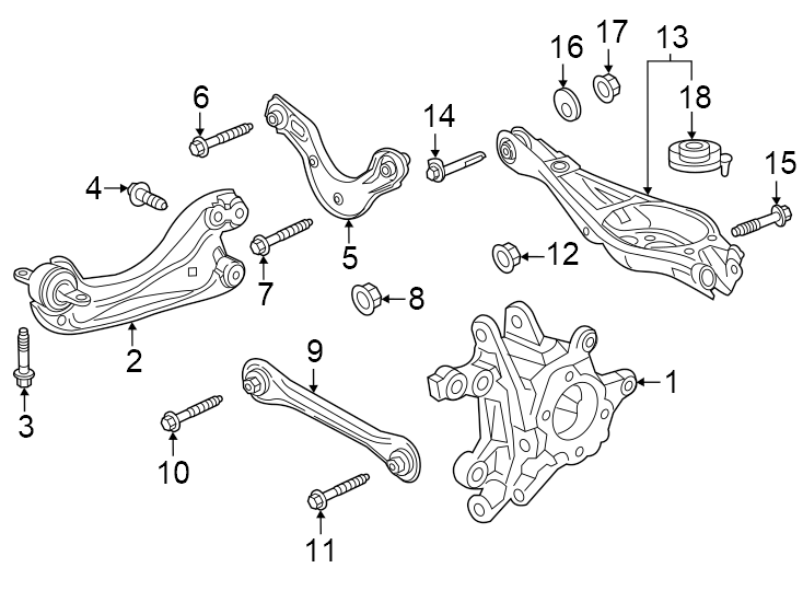 Rear suspension. Suspension components.