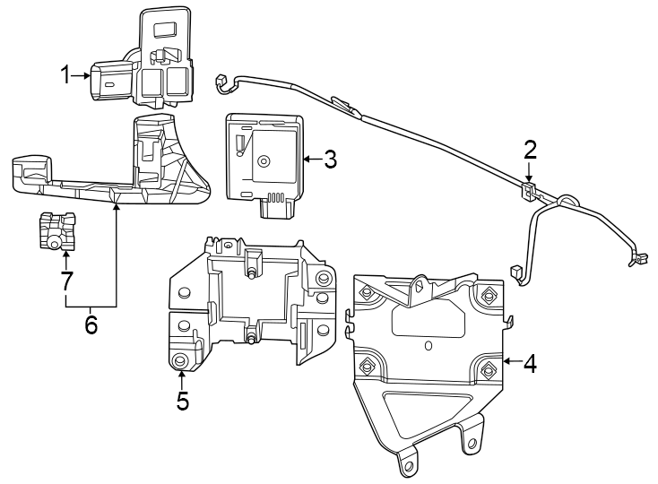 Rear bumper. Electrical components.