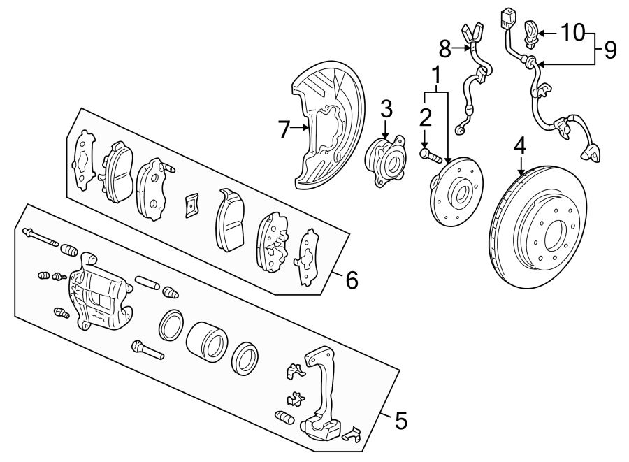 10FRONT SUSPENSION. BRAKE COMPONENTS.https://images.simplepart.com/images/parts/motor/fullsize/4470230.png