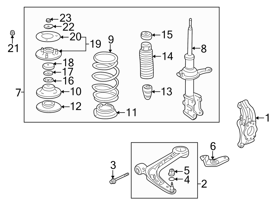 23FRONT SUSPENSION. SUSPENSION COMPONENTS.https://images.simplepart.com/images/parts/motor/fullsize/4470235.png