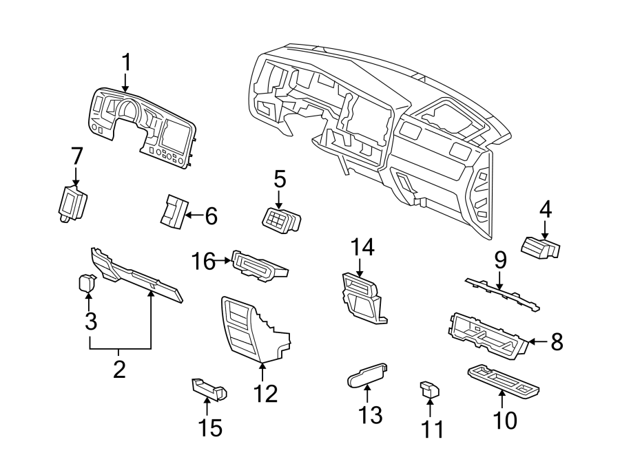 INSTRUMENT PANEL COMPONENTS.