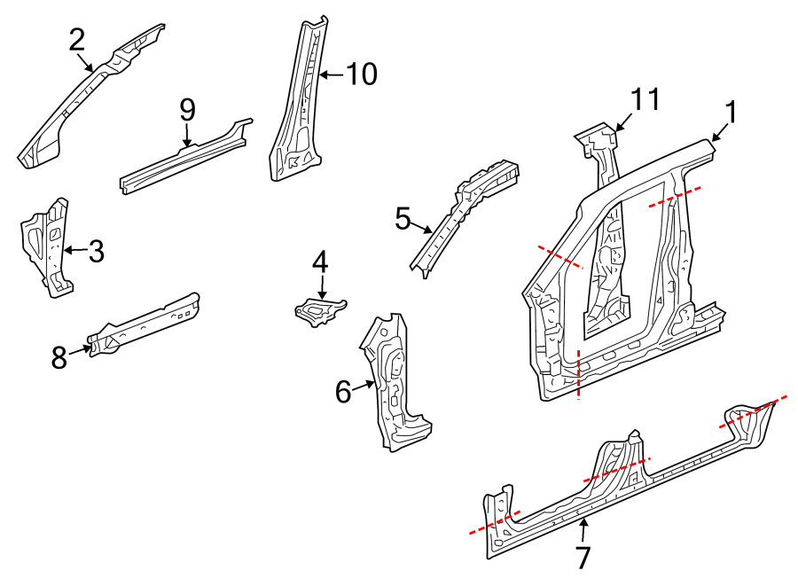 10PILLARS. ROCKER & FLOOR. CENTER PILLAR. HINGE PILLAR. UNISIDE.https://images.simplepart.com/images/parts/motor/fullsize/4475375.png