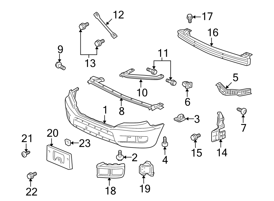 9FRONT BUMPER. BUMPER & COMPONENTS.https://images.simplepart.com/images/parts/motor/fullsize/4475600.png