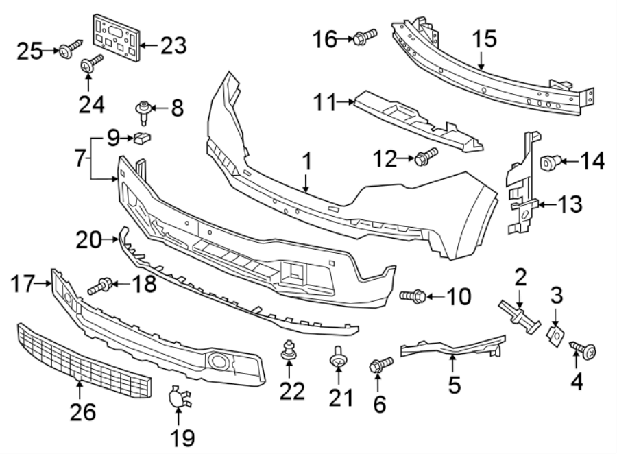 20FRONT BUMPER & GRILLE. BUMPER & COMPONENTS.https://images.simplepart.com/images/parts/motor/fullsize/4476005.png