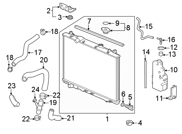 23Radiator & components.https://images.simplepart.com/images/parts/motor/fullsize/4476685.png