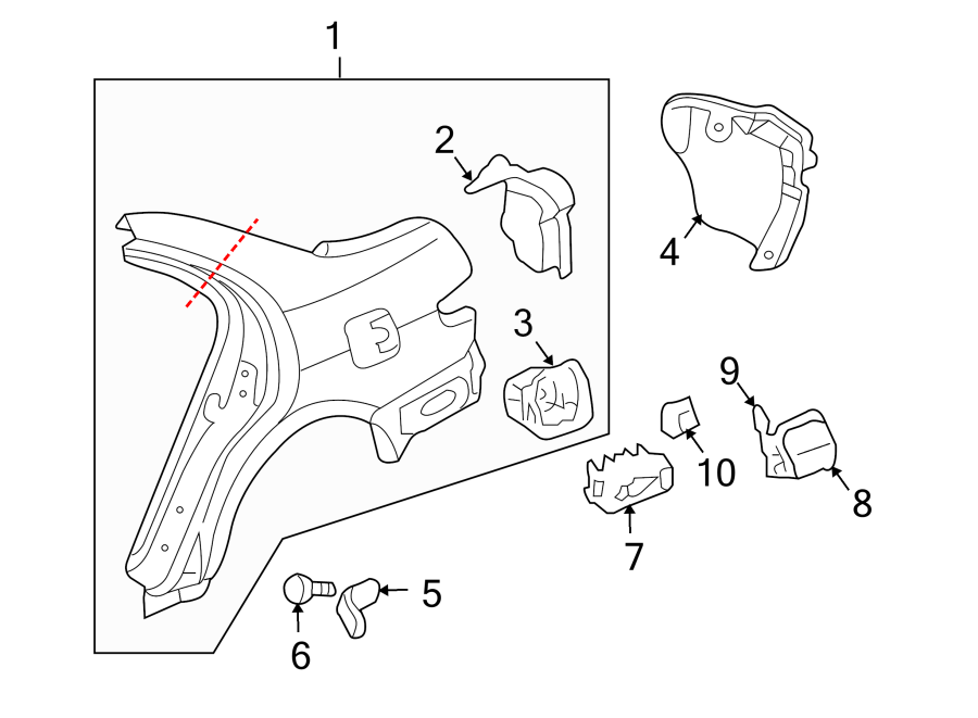 7Quarter panel & components.https://images.simplepart.com/images/parts/motor/fullsize/4480860.png