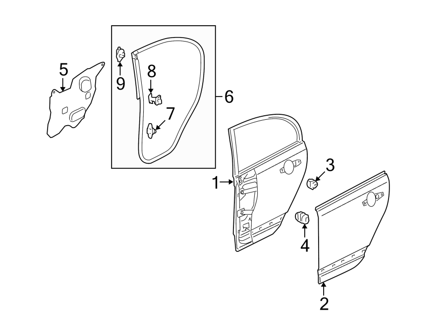 6REAR DOOR. DOOR & COMPONENTS.https://images.simplepart.com/images/parts/motor/fullsize/4481480.png