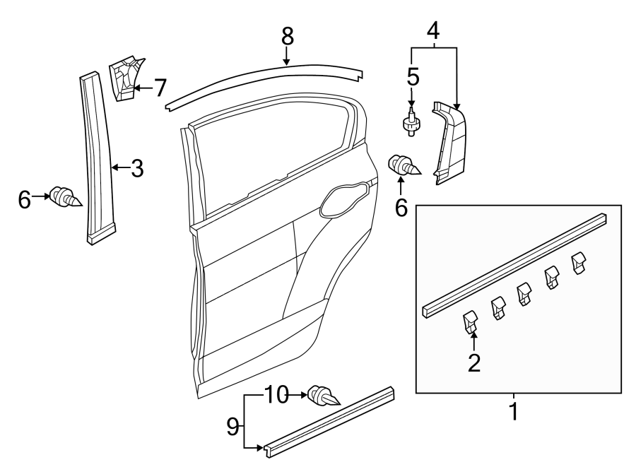 3REAR DOOR. EXTERIOR TRIM.https://images.simplepart.com/images/parts/motor/fullsize/4482390.png