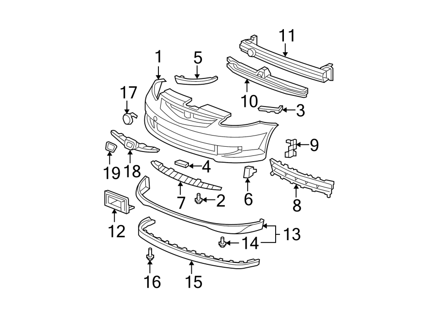 13FRONT BUMPER & GRILLE. BUMPER & COMPONENTS.https://images.simplepart.com/images/parts/motor/fullsize/4485010.png