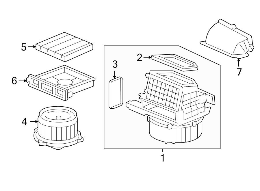 AIR CONDITIONER & HEATER. BLOWER MOTOR & FAN.