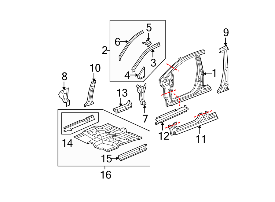 3PILLARS. ROCKER & FLOOR. CENTER PILLAR. FLOOR & RAILS. HINGE PILLAR.https://images.simplepart.com/images/parts/motor/fullsize/4485340.png