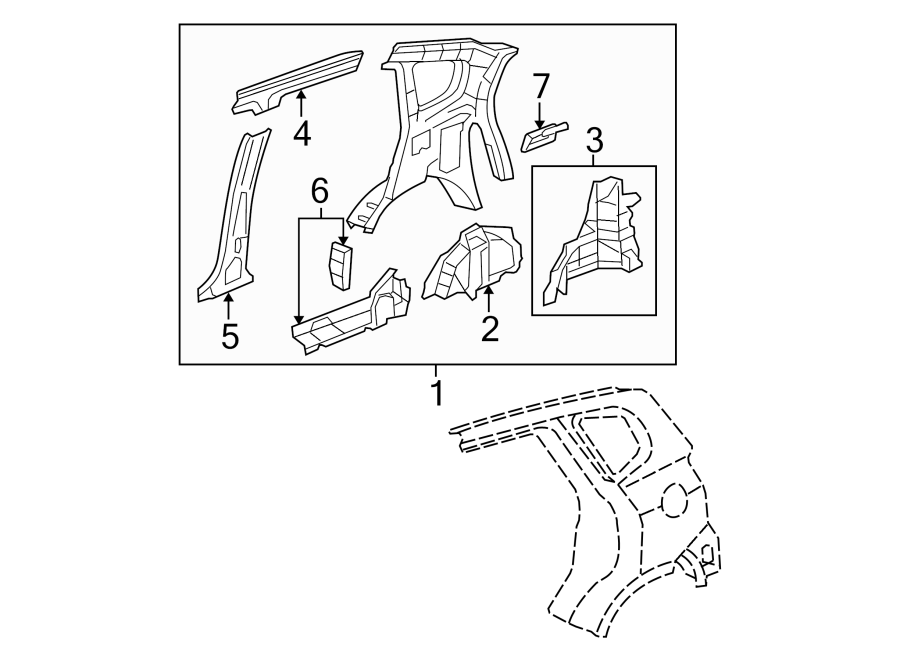 6QUARTER PANEL. INNER STRUCTURE.https://images.simplepart.com/images/parts/motor/fullsize/4485420.png