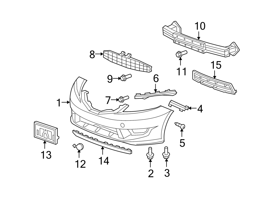 14FRONT BUMPER & GRILLE. BUMPER & COMPONENTS.https://images.simplepart.com/images/parts/motor/fullsize/4486010.png