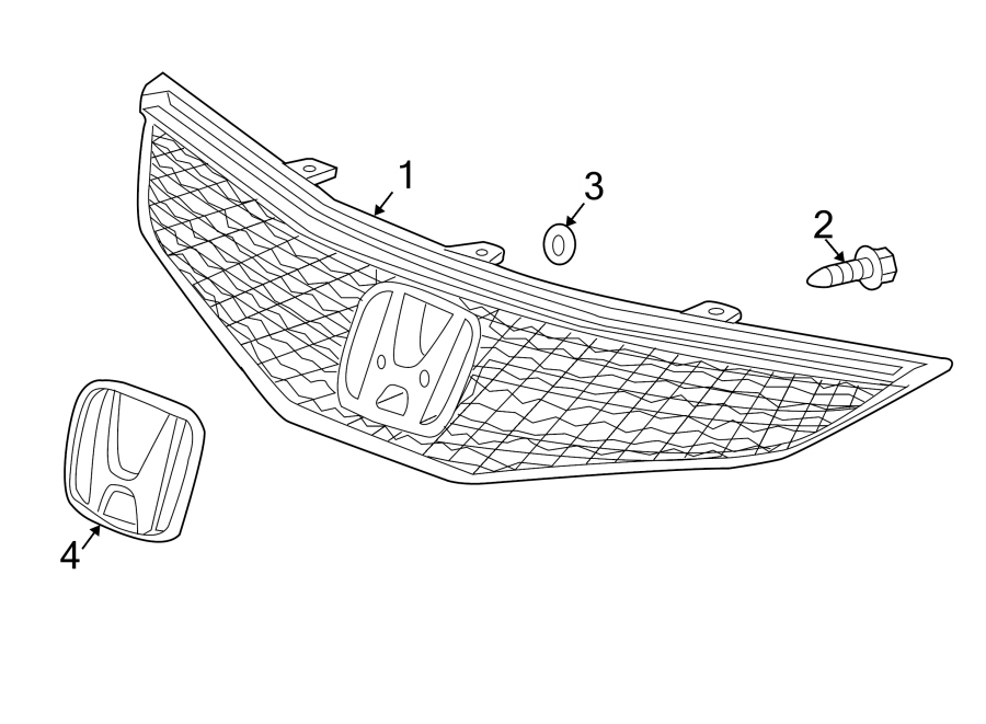 2FRONT BUMPER & GRILLE. GRILLE & COMPONENTS.https://images.simplepart.com/images/parts/motor/fullsize/4486015.png