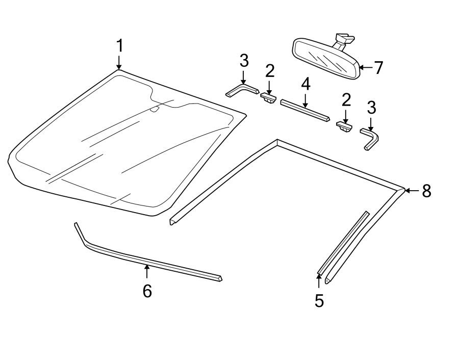 2WINDSHIELD. GLASS. REVEAL MOLDINGS.https://images.simplepart.com/images/parts/motor/fullsize/4486270.png