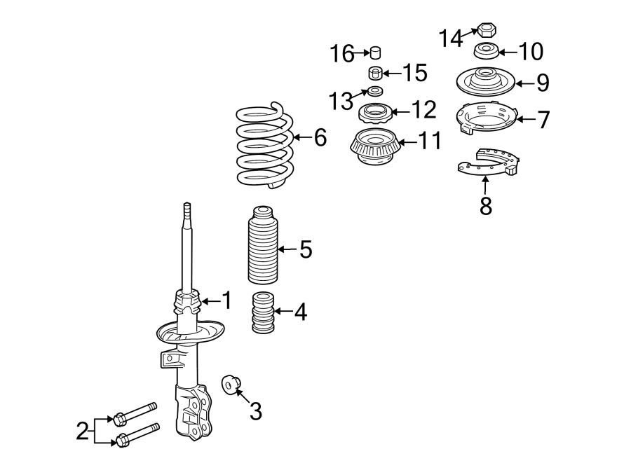 FRONT SUSPENSION. STRUTS & COMPONENTS.