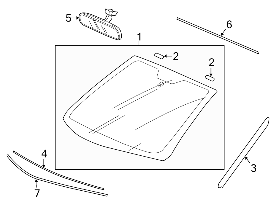 5WINDSHIELD. GLASS. REVEAL MOLDINGS.https://images.simplepart.com/images/parts/motor/fullsize/4487240.png