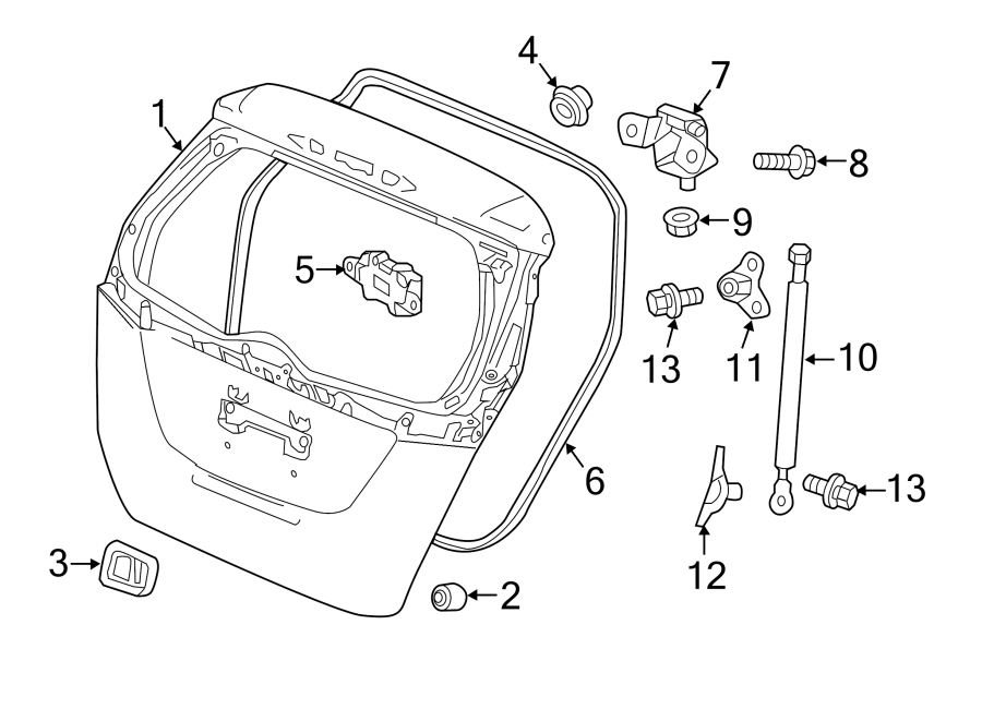 13LIFT GATE. GATE & HARDWARE.https://images.simplepart.com/images/parts/motor/fullsize/4487535.png