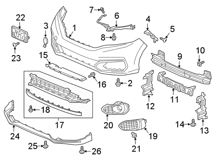 7Front bumper & grille. Bumper & components. Spoiler.https://images.simplepart.com/images/parts/motor/fullsize/4487600.png