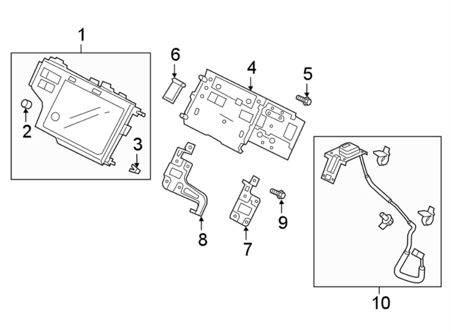 1INSTRUMENT PANEL. NAVIGATION SYSTEM COMPONENTS.https://images.simplepart.com/images/parts/motor/fullsize/4487620.png