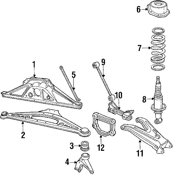 Diagram REAR SUSPENSION. SUSPENSION COMPONENTS. for your 2000 Jaguar XKR   