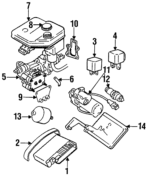 Diagram ELECTRICAL. ABS COMPONENTS. for your Jaguar Vanden Plas  