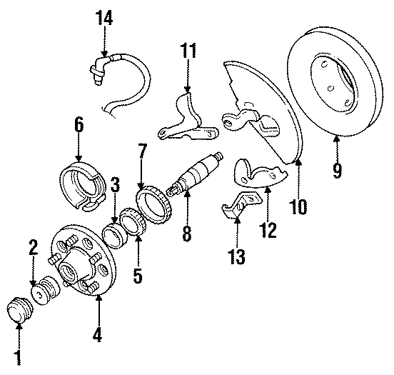 Diagram FRONT SUSPENSION. BRAKE COMPONENTS. for your 2001 Jaguar Vanden Plas   